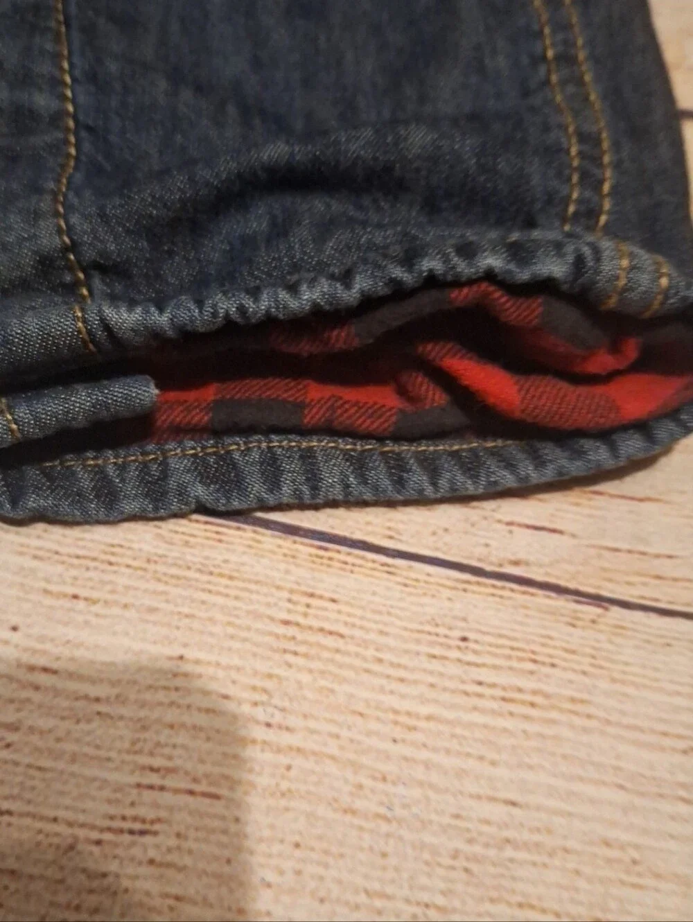 OshKosh B'Gosh Denim Flannel Lined Overalls Bibs